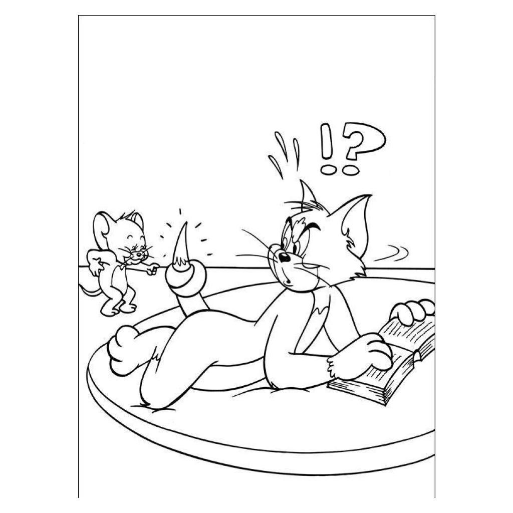 Desenho de Tom E Jerry para colorir e imprimir grátis