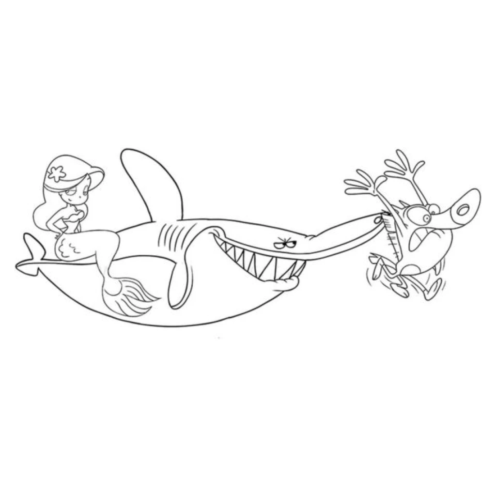 Desenho de Tubarão E Amigos para colorir e imprimir grátis