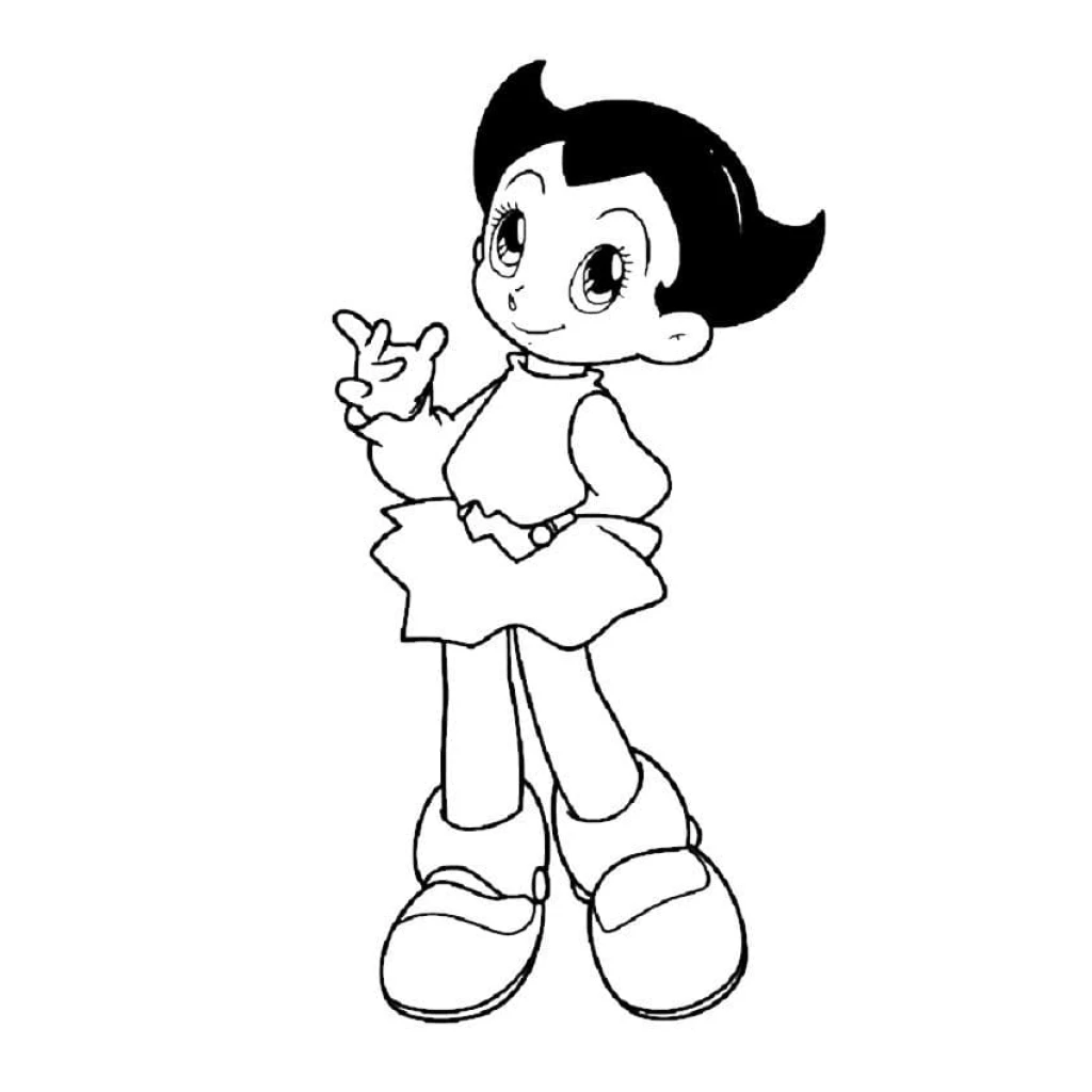 Astro Boy coloring page to print for free