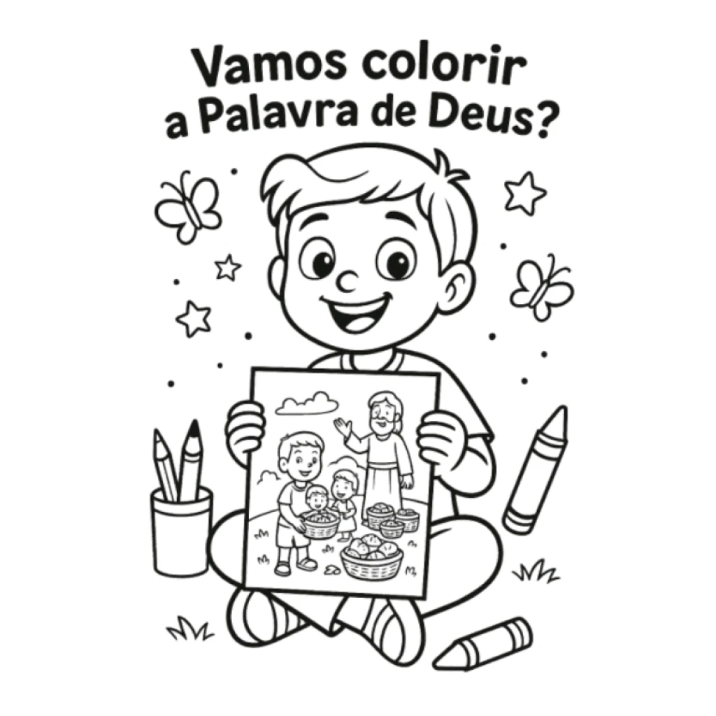 Desenho de Vamos Colorir a Palavra De Deus? para colorir e imprimir grátis