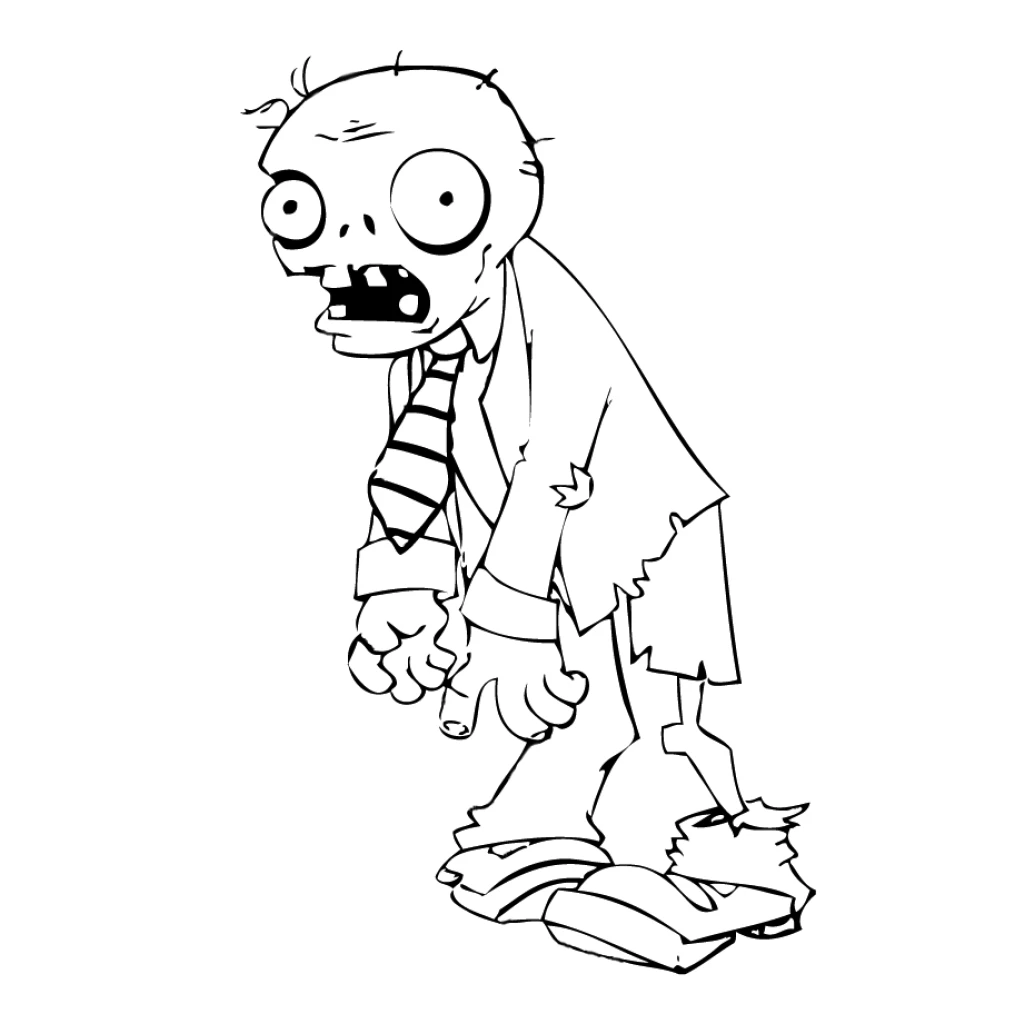 Dibujo de Zombi para colorear e imprimir gratis