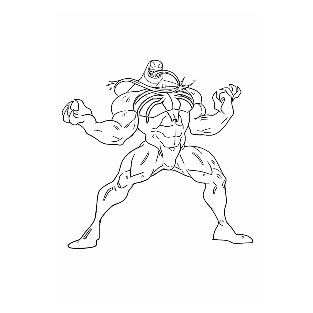 Desenho de Venom para colorir e imprimir grátis