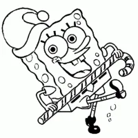 Bob Esponja Com Chapéu De Natal