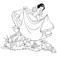 Branca De Neve E Animais Da Floresta