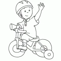 Caillou Andando De Bicicleta