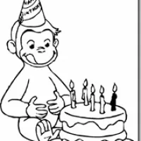 Macaco E Bolo De Aniversário