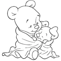 Ursinho Pooh E Leitão Abraçados