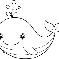 Baleia Feliz jogando água