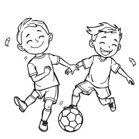 Crianças Jogando Futebol