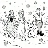 Frozen Com Elsa, Anna E Olaf