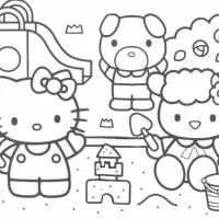 Hello Kitty E Amigos No Parque