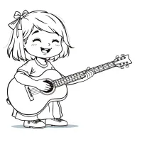 Menina Tocando Violão