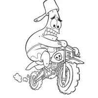Patrick Estrela Andando De Motocicleta