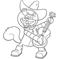 Sandy Bochechas Tocando Violão